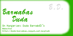 barnabas duda business card